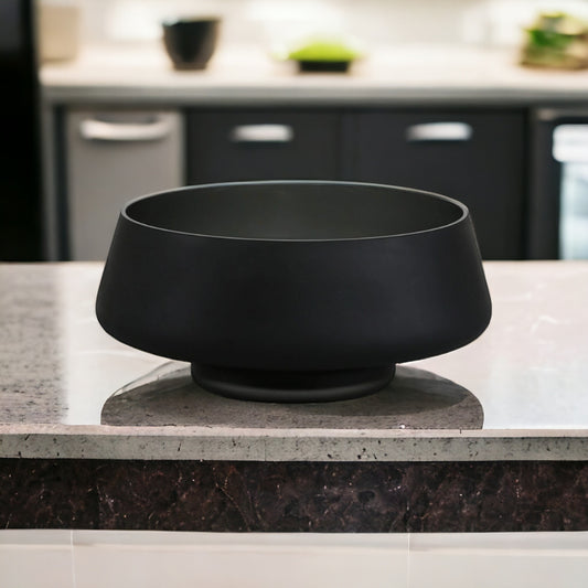 Frosted Black Centerpiece Bowl