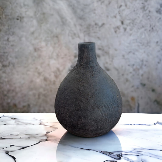 Maya V Terracotta Textured Vase