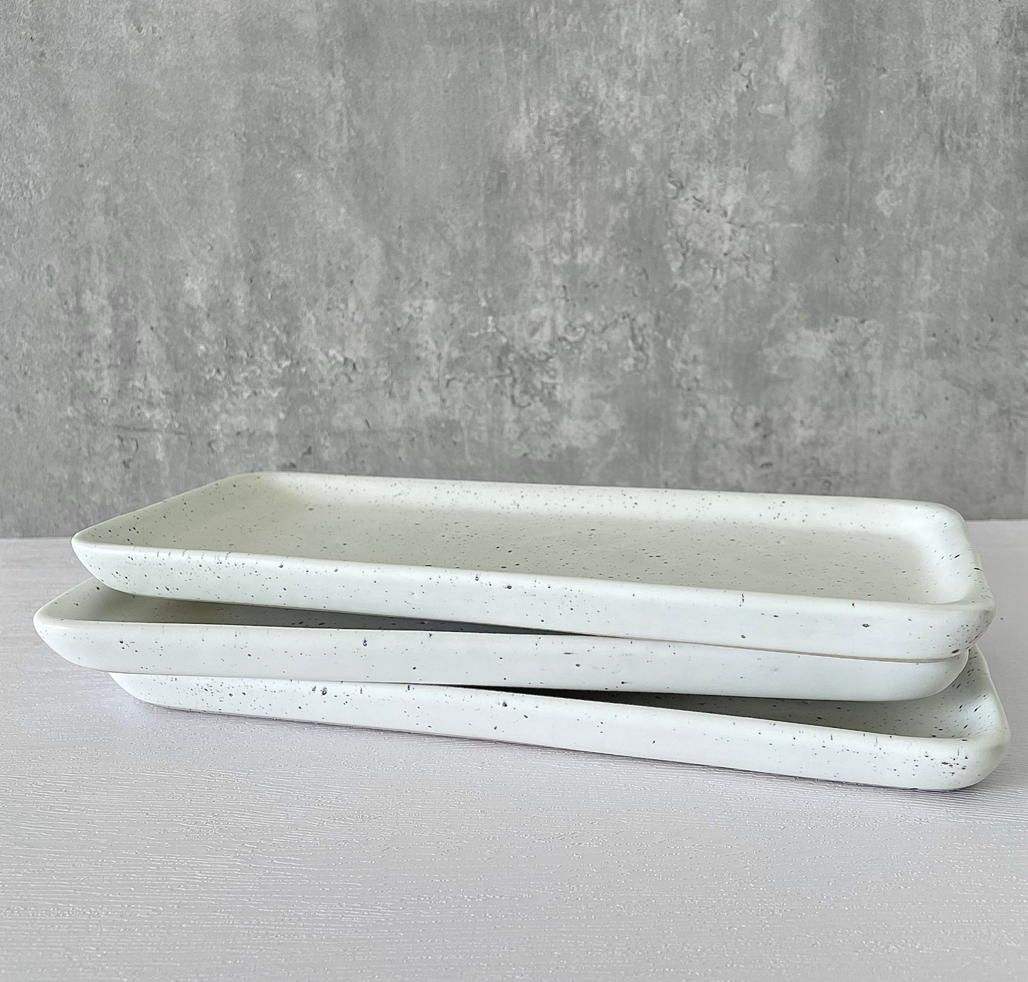 Matte White Rectangular Tray