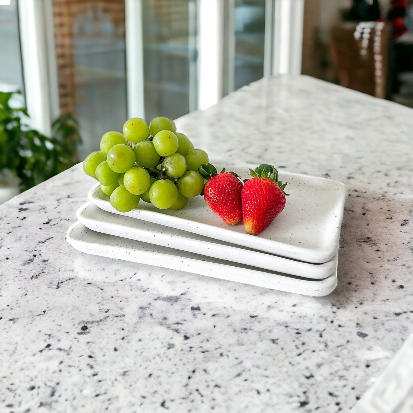 Matte White Rectangular Tray