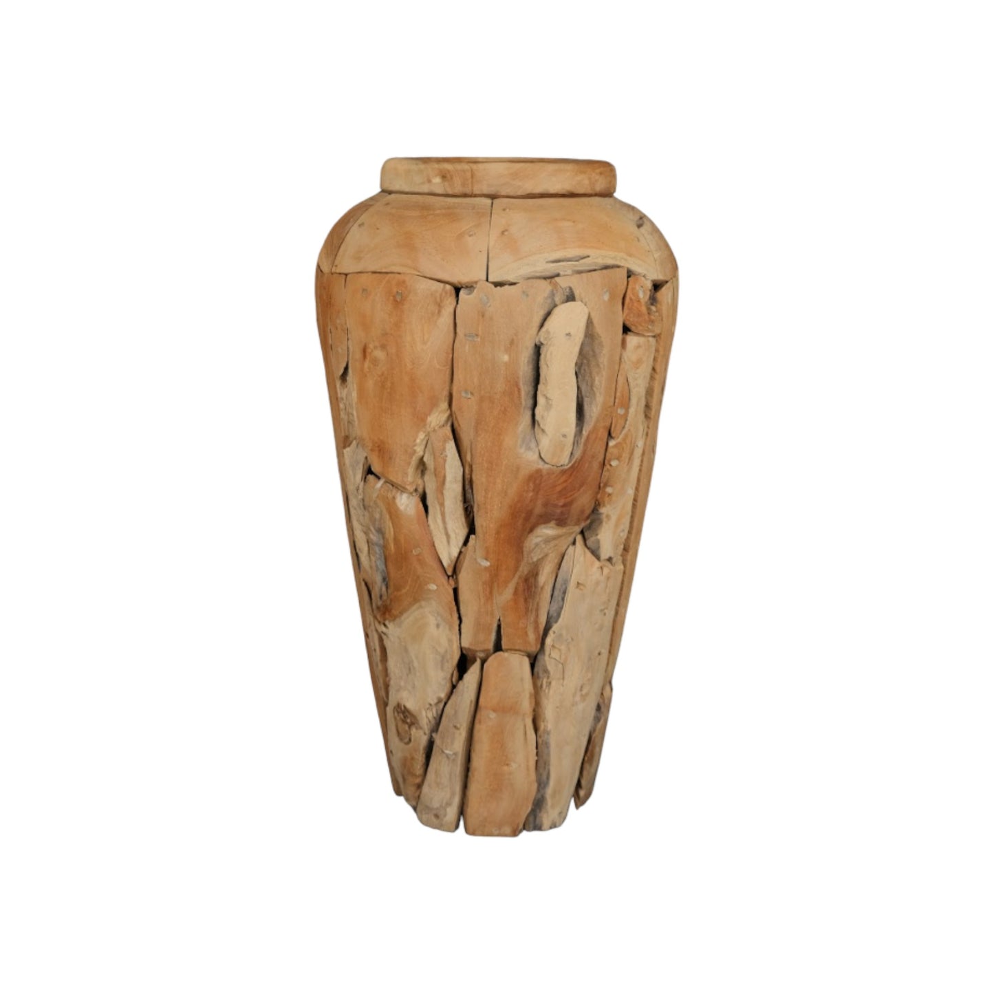 Wooden Teak Vase L