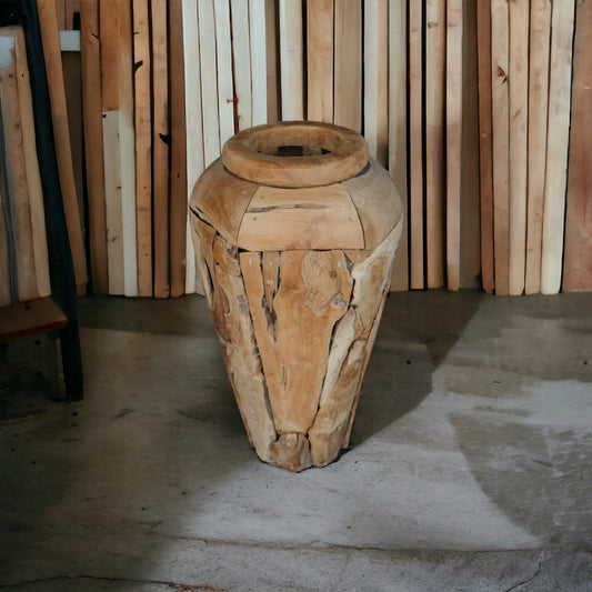 Wooden Teak Vase M