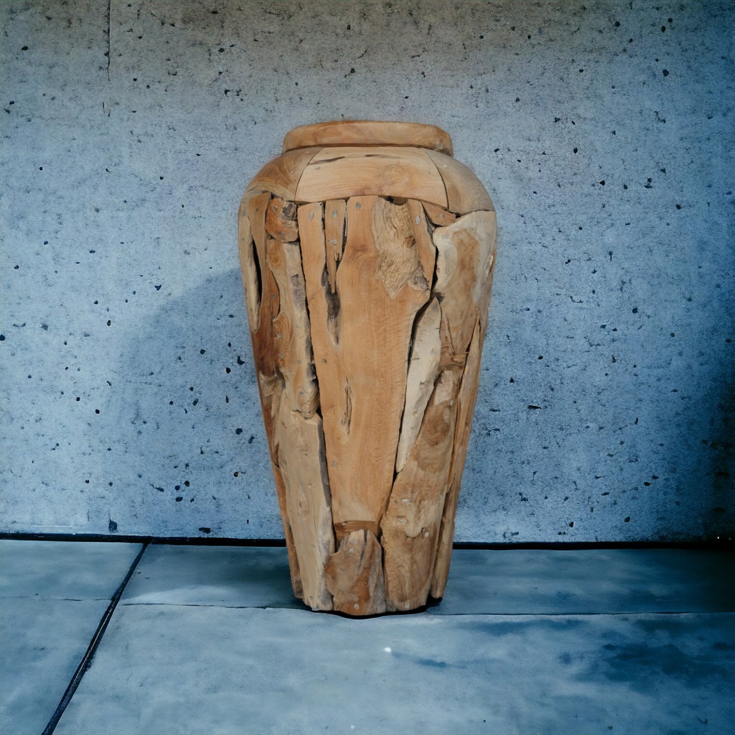 Wooden Teak Vase XL