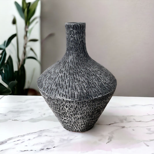 Maya I Textured Terracotta Vase